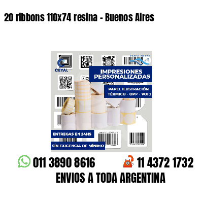 20 ribbons 110x74 resina - Buenos Aires