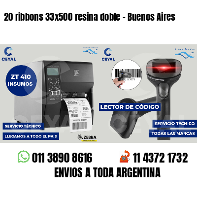 20 ribbons 33x500 resina doble - Buenos Aires