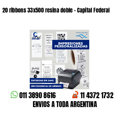 20 ribbons 33x500 resina doble - Capital Federal