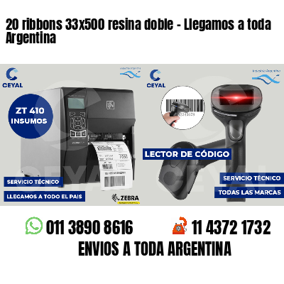 20 ribbons 33x500 resina doble - Llegamos a toda Argentina
