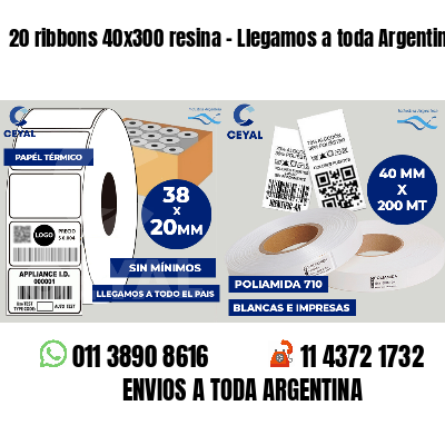 20 ribbons 40x300 resina - Llegamos a toda Argentina