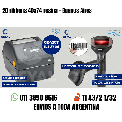 20 ribbons 40x74 resina - Buenos Aires