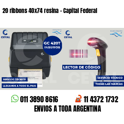 20 ribbons 40x74 resina - Capital Federal