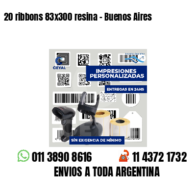 20 ribbons 83x300 resina - Buenos Aires