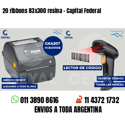 20 ribbons 83x300 resina - Capital Federal