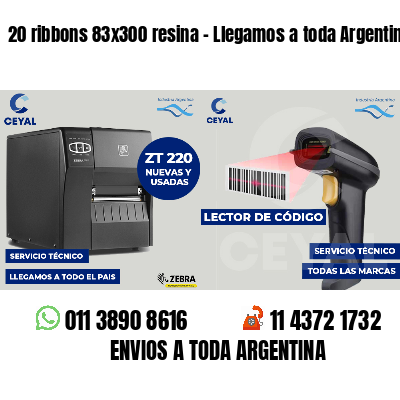 20 ribbons 83x300 resina - Llegamos a toda Argentina