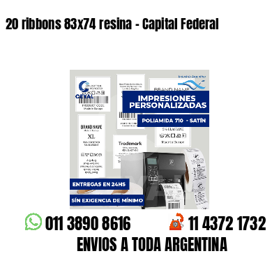 20 ribbons 83x74 resina - Capital Federal