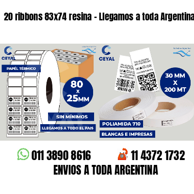 20 ribbons 83x74 resina - Llegamos a toda Argentina