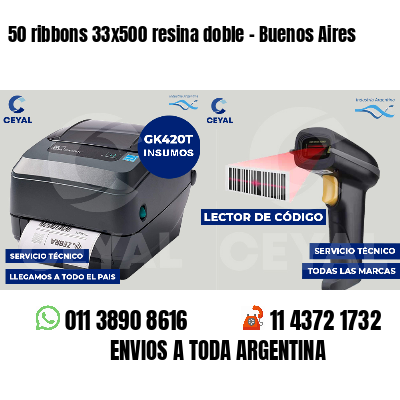 50 ribbons 33x500 resina doble - Buenos Aires