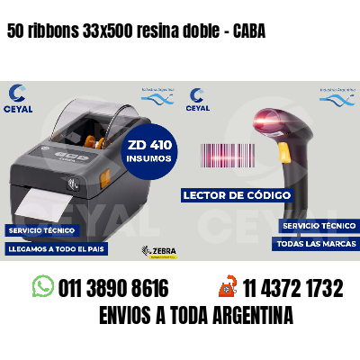 50 ribbons 33x500 resina doble - CABA