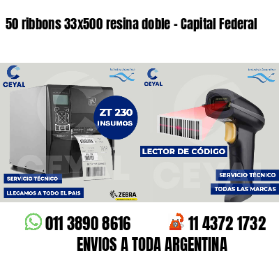 50 ribbons 33x500 resina doble - Capital Federal
