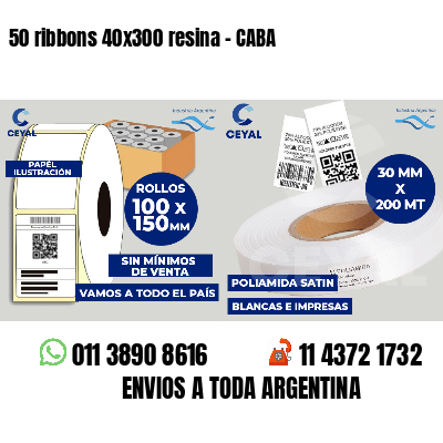 50 ribbons 40x300 resina - CABA