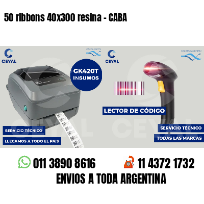 50 ribbons 40x300 resina - CABA
