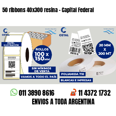 50 ribbons 40x300 resina - Capital Federal