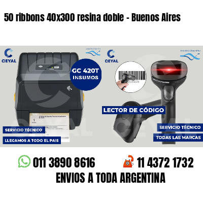 50 ribbons 40x300 resina doble - Buenos Aires