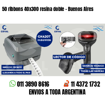 50 ribbons 40x300 resina doble - Buenos Aires