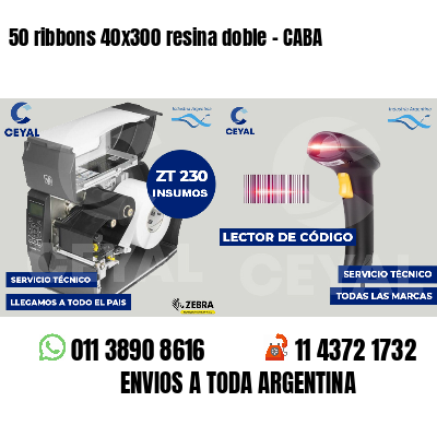 50 ribbons 40x300 resina doble - CABA