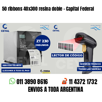 50 ribbons 40x300 resina doble - Capital Federal