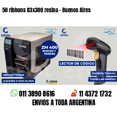 50 ribbons 83x300 resina - Buenos Aires