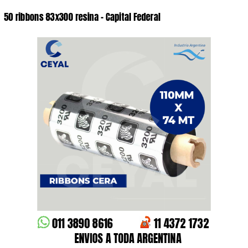 50 ribbons 83×300 resina – Capital Federal