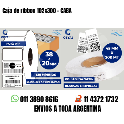 Caja de ribbon 102x300 - CABA