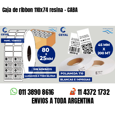Caja de ribbon 110x74 resina - CABA