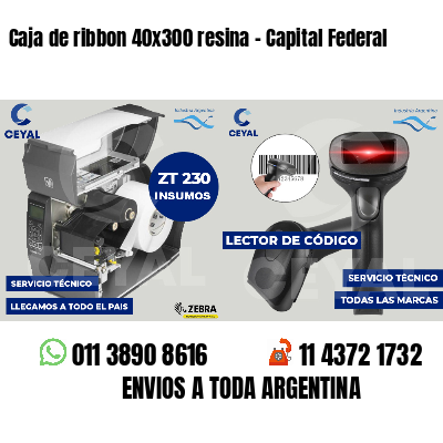 Caja de ribbon 40x300 resina - Capital Federal