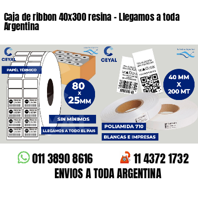 Caja de ribbon 40x300 resina - Llegamos a toda Argentina
