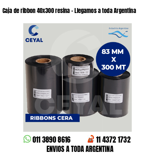 Caja de ribbon 40×300 resina – Llegamos a toda Argentina