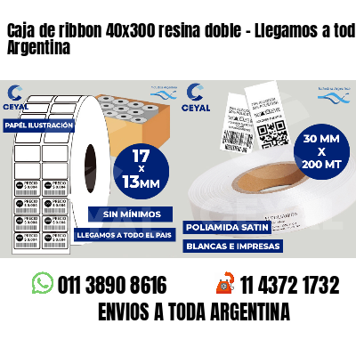 Caja de ribbon 40x300 resina doble - Llegamos a toda Argentina