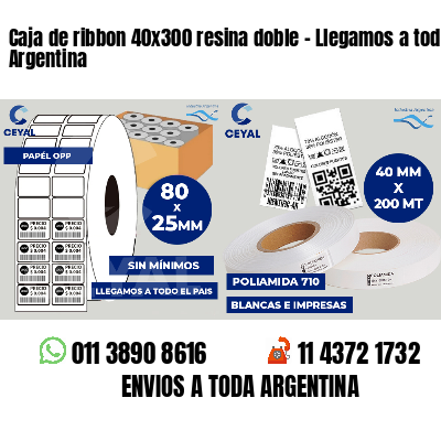 Caja de ribbon 40x300 resina doble - Llegamos a toda Argentina