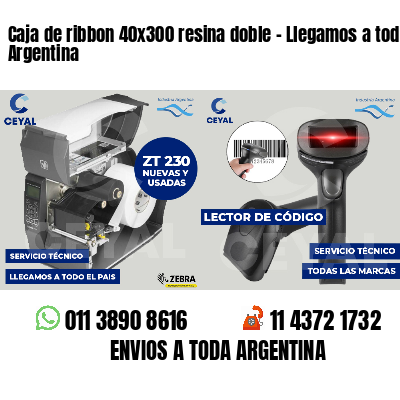 Caja de ribbon 40x300 resina doble - Llegamos a toda Argentina