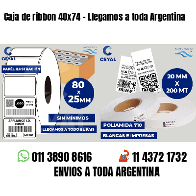 Caja de ribbon 40x74 - Llegamos a toda Argentina