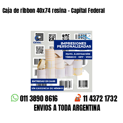 Caja de ribbon 40x74 resina - Capital Federal