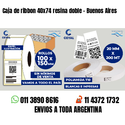 Caja de ribbon 40x74 resina doble - Buenos Aires