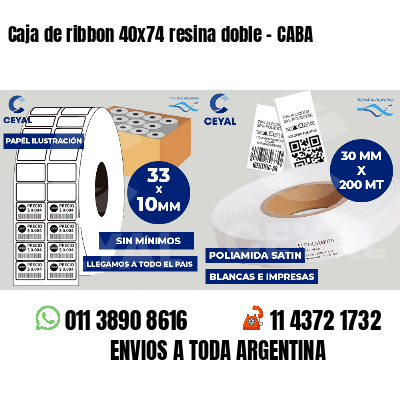 Caja de ribbon 40x74 resina doble - CABA