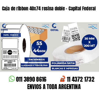 Caja de ribbon 40x74 resina doble - Capital Federal
