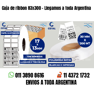 Caja de ribbon 83x300 - Llegamos a toda Argentina