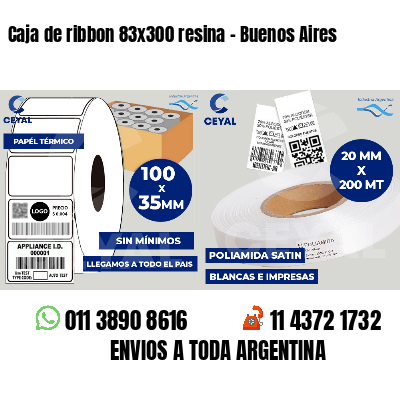 Caja de ribbon 83x300 resina - Buenos Aires