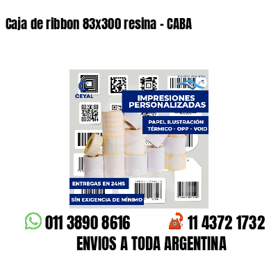 Caja de ribbon 83x300 resina - CABA