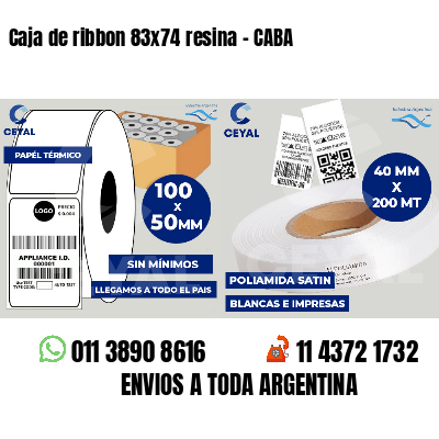Caja de ribbon 83x74 resina - CABA
