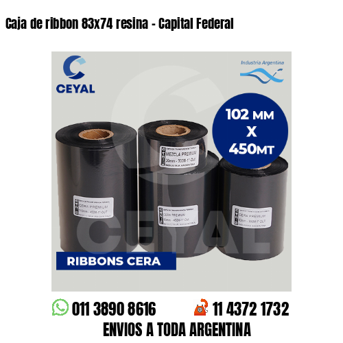 Caja de ribbon 83x74 resina - Capital Federal