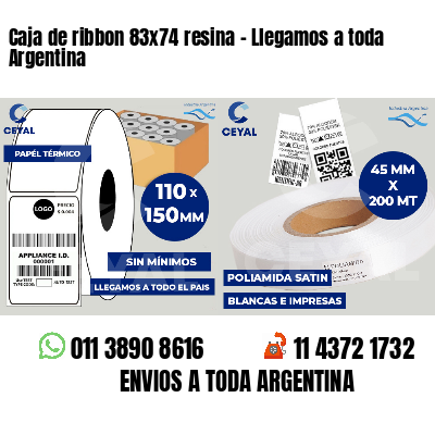 Caja de ribbon 83x74 resina - Llegamos a toda Argentina