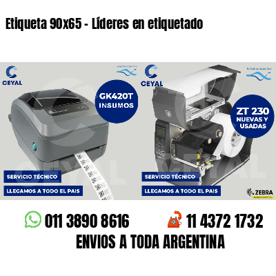 Etiqueta 90x65 - Líderes en etiquetado