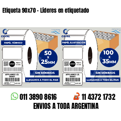 Etiqueta 90x70 - Líderes en etiquetado