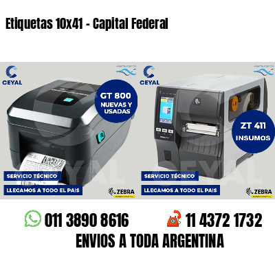 Etiquetas 10x41 - Capital Federal