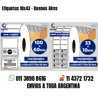 Etiquetas 10x43 - Buenos Aires