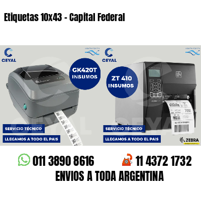 Etiquetas 10x43 - Capital Federal