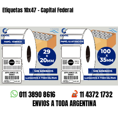 Etiquetas 10x47 - Capital Federal