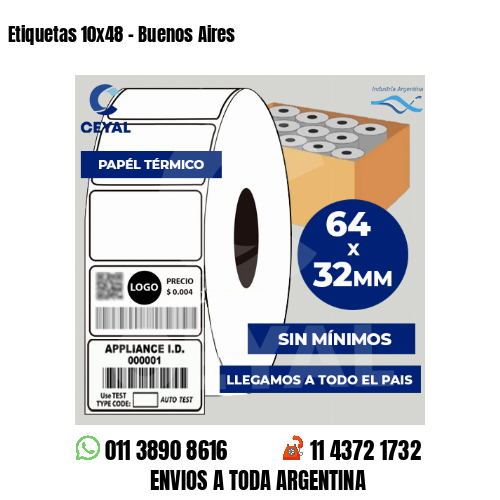 Etiquetas 10x48 - Buenos Aires